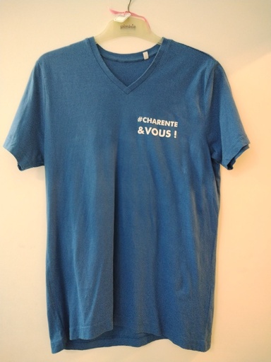 t-shirt bleu CHARENTE (HA38)