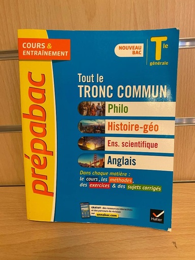 Hatier/Tout le tronc commun Tle Générale (LI40)